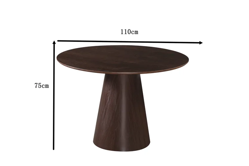 Siena Rundt Spisebord 110 cm - Røkt eik - Møbler - Bord - Spisebord & kjøkkenbord