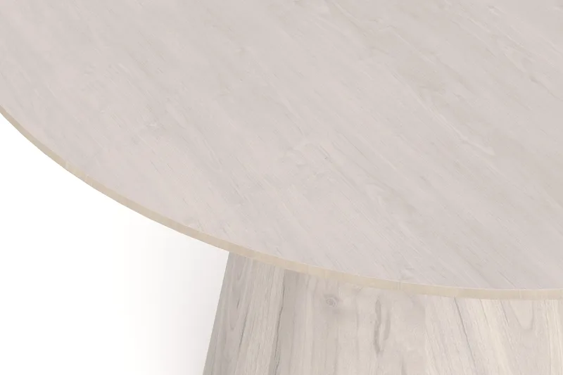 Siena Rundt Spisebord 130 cm Finer - Hvitpigmentert - Møbler - Bord - Spisebord & kjøkkenbord