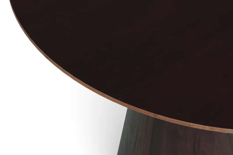 Siena Spisebord Rundt 130 cm Finér - Mørkebrun røkt eik - Møbler - Bord - Spisebord & kjøkkenbord