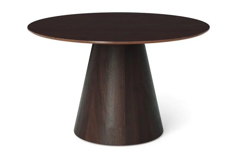 Siena Spisebord Rundt 130 cm Finér - Mørkebrun røkt eik - Møbler - Bord - Spisebord & kjøkkenbord