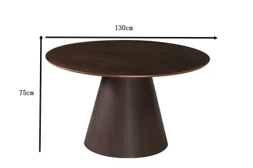 Siena Spisebord Rundt 130 cm Finér - Røkt eik - Møbler - Bord - Spisebord & kjøkkenbord