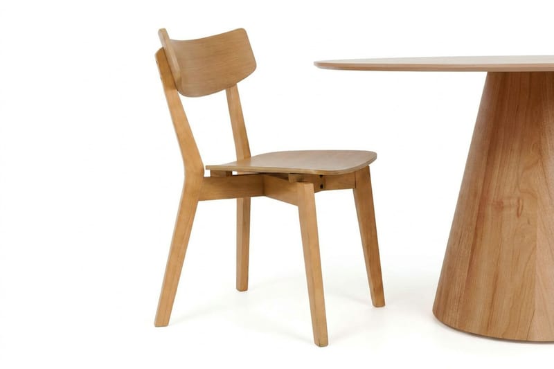 Siena Spisegruppe 130 cm rund i eik med 6 Amelia spisestoler - Eik - Møbler - Bord - Spisegrupper