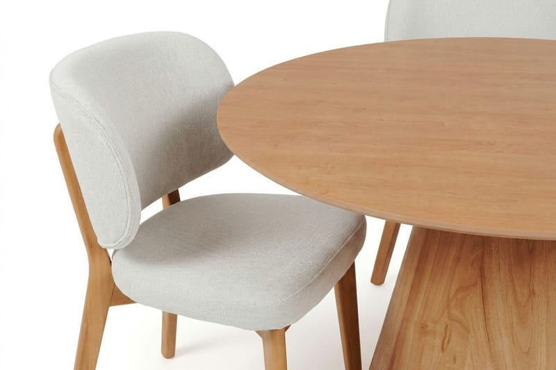 Siena Spisegruppe 130 cm rund i eik med 6 Eira spisestoler - Eik - Møbler - Bord - Spisegrupper