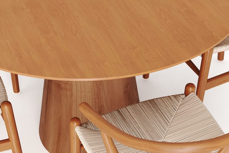 Siena Spisegruppe rund 110 cm Eik med 4 Dastoori spisestoler - Eik - Møbler - Bord - Spisegrupper