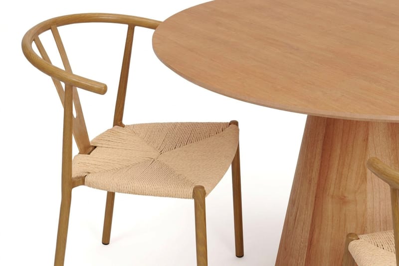 Siena spisegruppe rund 110 cm eik med 4 Elysia spisestoler - Eik - Møbler - Bord - Spisegrupper