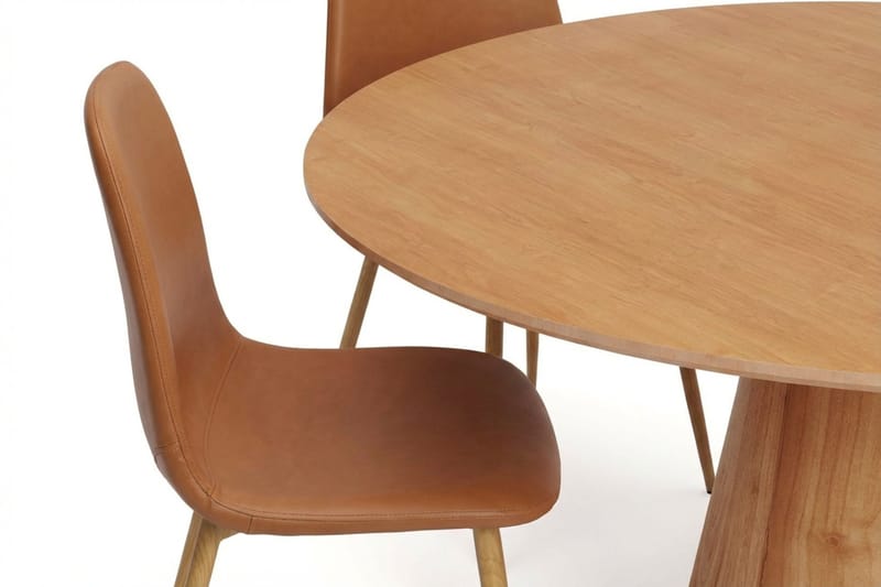 Siena spisegruppe rund 110 cm eik med 4 Nibe spisestoler - Eik - Møbler - Bord - Spisegrupper