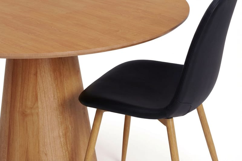 Siena spisegruppe rund 110 cm eik med 4 Nibe spisestoler - Eik - Møbler - Bord - Spisegrupper