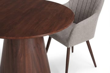 Siena spisegruppe rund 110 cm valnøtt med 4 Filippa spisestoler - Valnøtt - Møbler - Bord - Spisegrupper