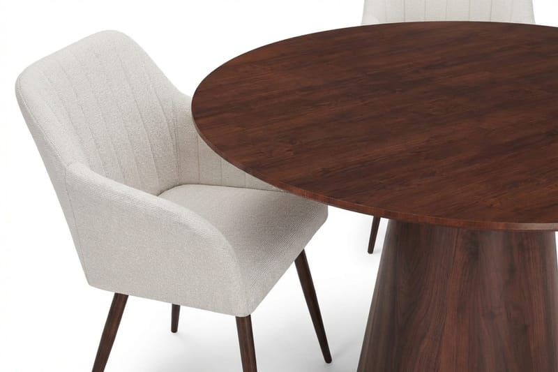 Siena spisegruppe rund 110 cm valnøtt med 4 Filippa spisestoler - Valnøtt - Møbler - Bord - Spisegrupper