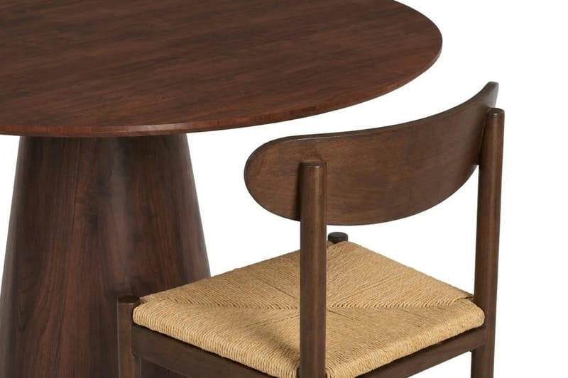 Siena spisegruppe rund 110 cm valnøtt med 4 Malte spisestoler - Valnøtt - Møbler - Bord - Spisegrupper