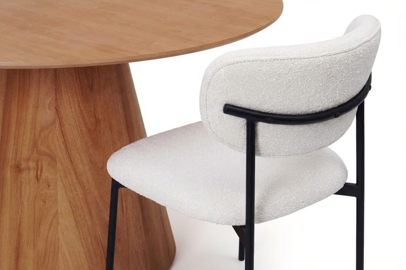 Siena spisegruppe rund 130 cm eik med 6 Lucy spisestoler - Eik - Møbler - Bord - Spisegrupper