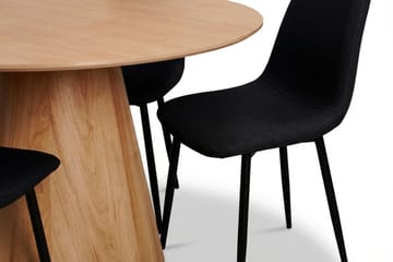 Siena spisegruppe rund 130 cm eik med 6 Nibe spisestoler - Eik - Møbler - Bord - Spisegrupper