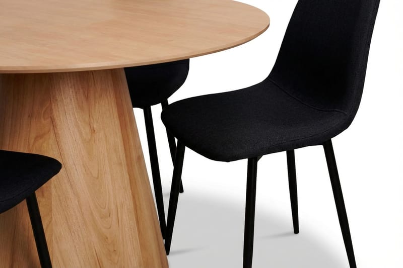 Siena spisegruppe rund 130 cm eik med 6 Nibe spisestoler - Eik - Møbler - Bord - Spisegrupper