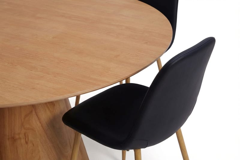 Siena spisegruppe rund 130 cm eik med 6 Nibe spisestoler - Eik - Møbler - Bord - Spisegrupper