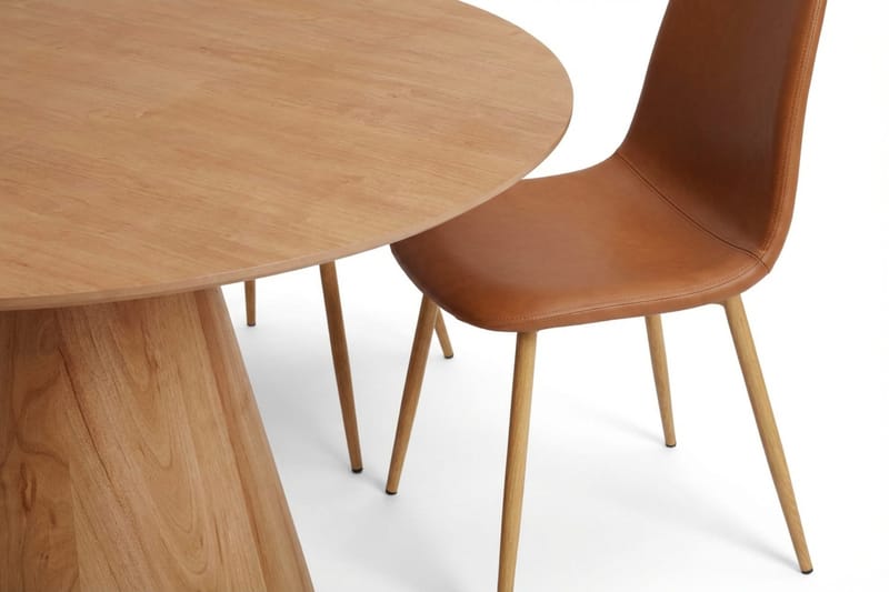 Siena spisegruppe rund 130 cm eik med 6 Nibe spisestoler - Eik - Møbler - Bord - Spisegrupper