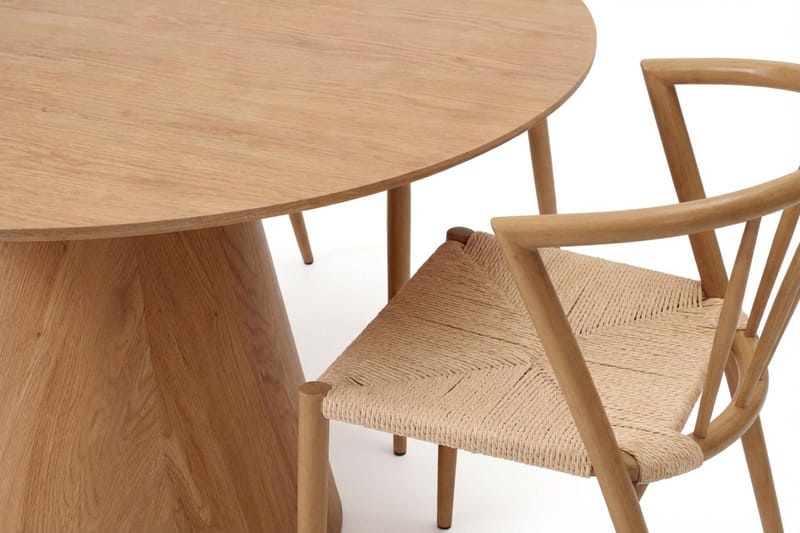 Siena spisegruppe rund 130 cm eik med 6 Winston spisestoler - Eik - Møbler - Bord - Spisegrupper