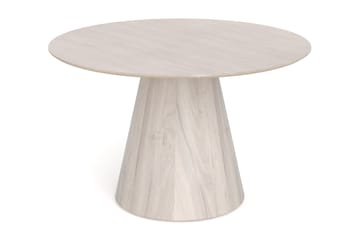 Siena spisegruppe rund 130 cm hvitlasert med 6 Build spisestoler - Hvitbeiset eik - Møbler - Bord - Spisegrupper