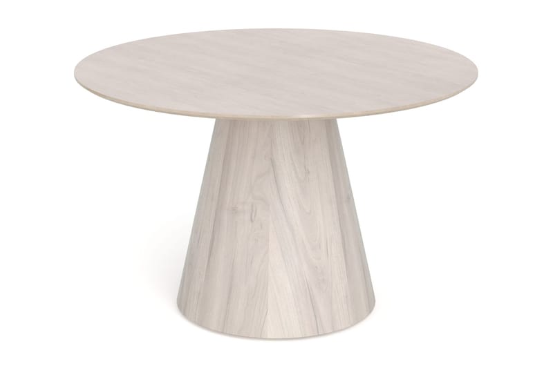 Siena spisegruppe rund 130 cm hvitlasert med 6 Build spisestoler - Hvitbeiset eik - Møbler - Bord - Spisegrupper
