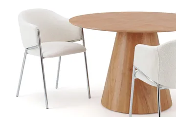Siena spisegruppe rund 130 cm med 6 Filip spisestoler - Eik - Møbler - Bord - Spisegrupper