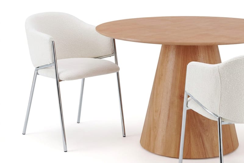 Siena spisegruppe rund 130 cm med 6 Filip spisestoler - Eik - Møbler - Bord - Spisegrupper