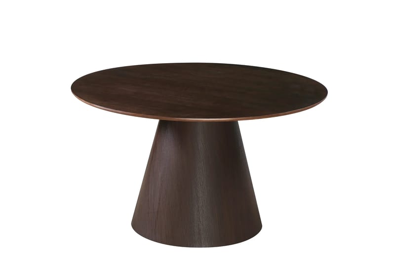 Siena Spisegruppe Rund 130 cm Røkt Eik med 6 Elsie Spisestoler - Røkt Eik/Beige - Møbler - Bord - Spisegrupper