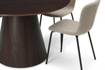 Siena spisegruppe rund 130 cm røkt eik med 6 Katy spisestoler - Røkt eik - Møbler - Bord - Spisegrupper