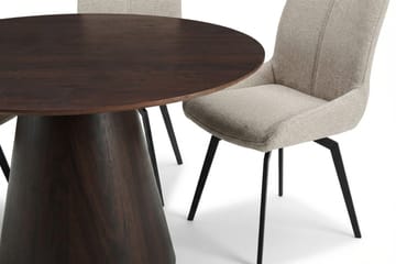 Siena spisegruppe rund 130 cm røkt eik med 6 Mora spisestoler - Røkt eik - Møbler - Bord - Spisegrupper