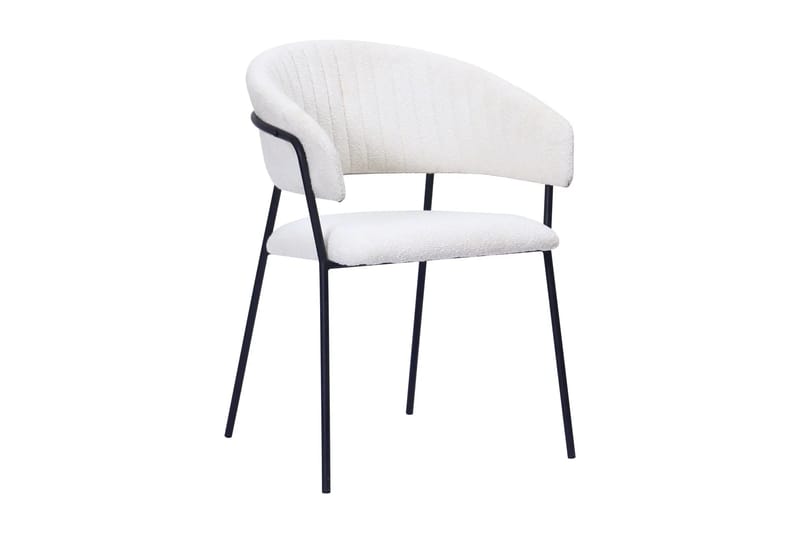 Siena spisegruppe rund 130 cm svart med 6 Karol spisestoler - Svart - Møbler - Bord - Spisegrupper