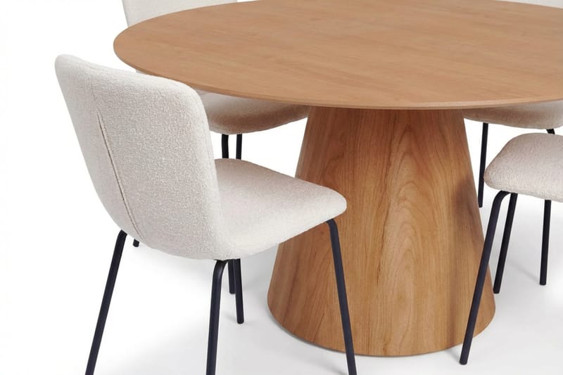 Siena Spisegruppe rund 150 cm Eik med 6 Katy spisestoler - Eik - Møbler - Bord - Spisegrupper