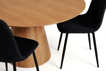 Siena spisegruppe rund 150 cm eik med 6 Nibe spisestoler - Eik - Møbler - Bord - Spisegrupper