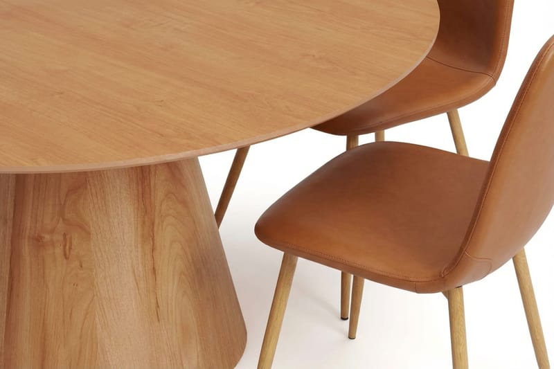 Siena spisegruppe rund 150 cm eik med 6 Nibe spisestoler - Eik - Møbler - Bord - Spisegrupper
