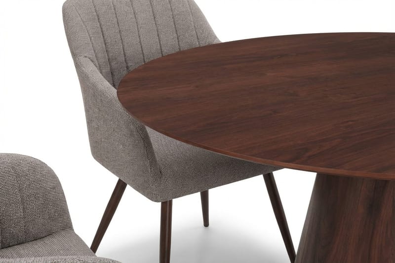 Siena spisegruppe rund 150 cm valnøtt med 6 Filippa spisestoler - Valnøtt - Møbler - Bord - Spisegrupper