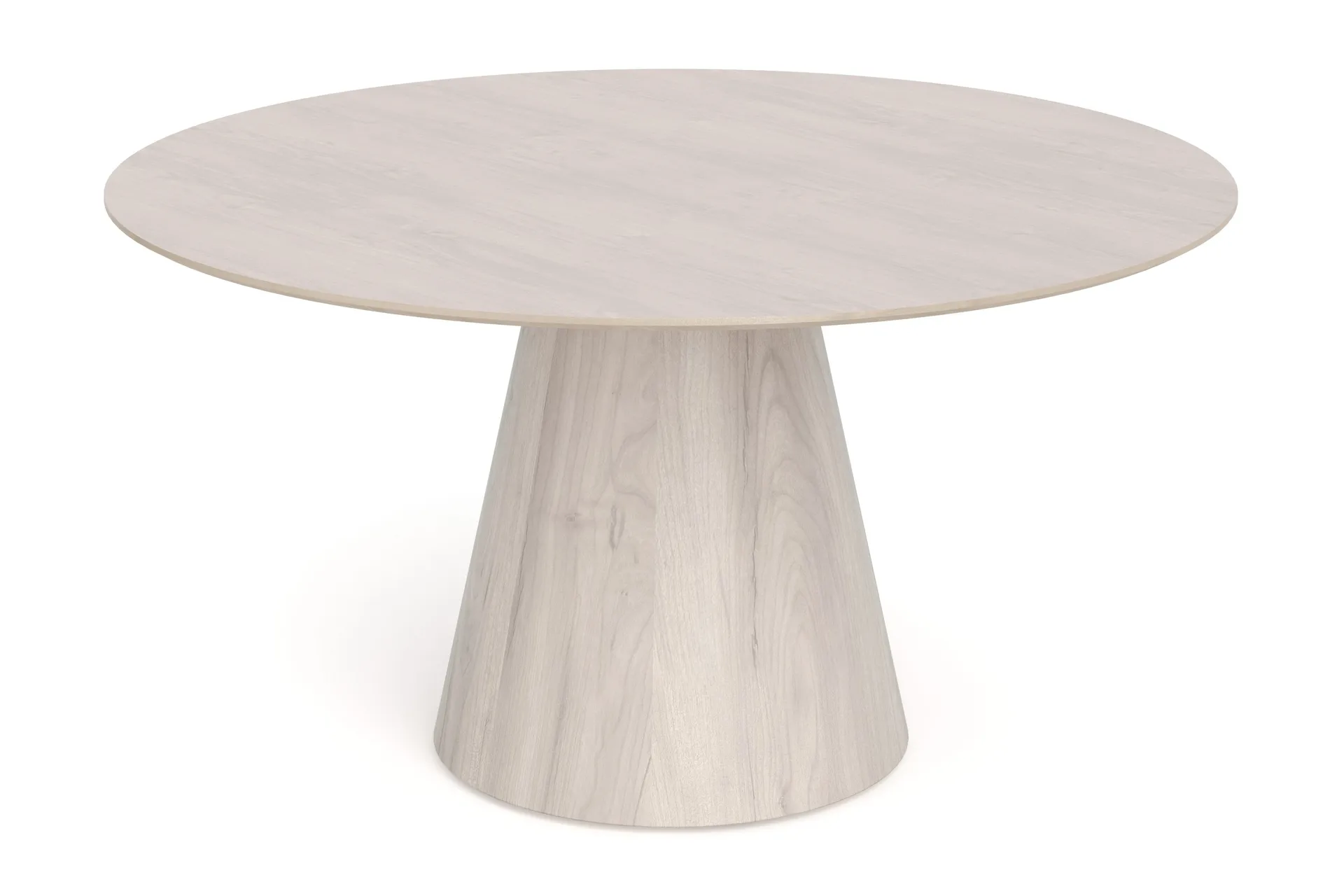 Siena stort rundt spisebord 150 cm finer - Hvitlasert eik