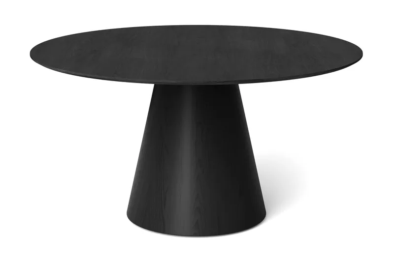 Siena Stort Spisebord Rundt 150 cm Finér - Svart - Møbler - Bord - Spisebord & kjøkkenbord