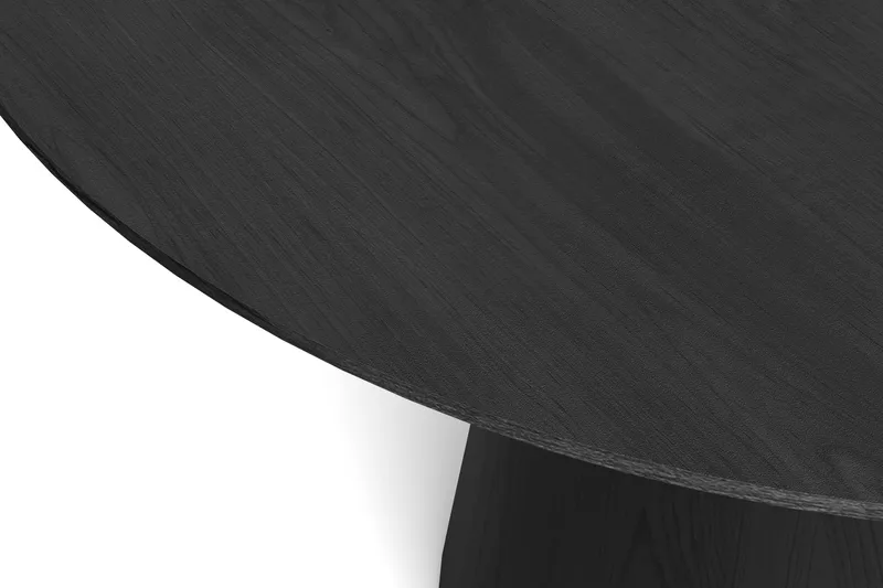 Siena Stort Spisebord Rundt 150 cm Finér - Svartbeiset eik - Møbler - Bord - Spisebord & kjøkkenbord
