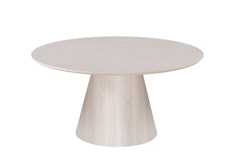 Siena Stort Spisebord Rundt 150 cm Finer - Hvitpigmentert - Møbler - Bord - Spisebord & kjøkkenbord