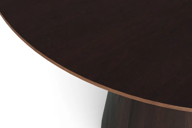 Siena Stort Spisebord Rundt 150 cm Finer - Mørkebrun Røkt eik - Møbler - Bord - Spisebord & kjøkkenbord