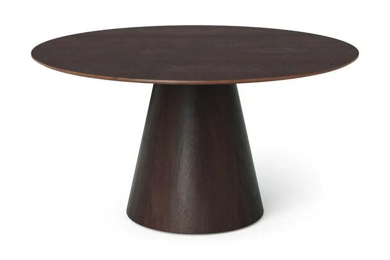 Siena Stort Spisebord Rundt 150 cm Finer - Mørkebrun Røkt eik - Møbler - Bord - Spisebord & kjøkkenbord