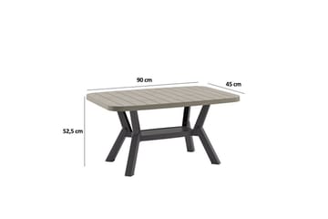 Silva Sofabord 90 cm - Antrasitt - Hagemøbler - Balkong - Balkongmøbler - Balkongbord