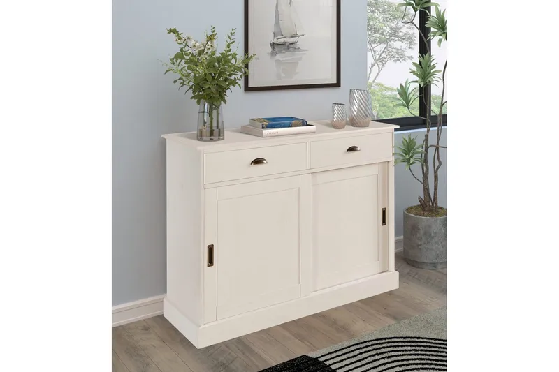 Skjenk Harry 115x40x85 cm, Hvit - 115x40x85 cm, Hvit - Oppbevaring - Oppbevaringsmøbler - Sideboard & skjenker