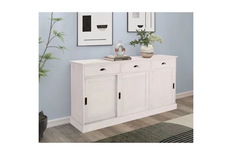 Skjenk Harry 170x40x85 cm, Hvit - 170x40x85 cm, Hvit - Oppbevaring - Oppbevaringsmøbler - Sideboard & skjenker