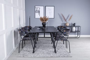 Sleek uttrekkbart spisebord 195 cm med 6 Arrow lenestoler - Møbler - Bord - Spisegrupper