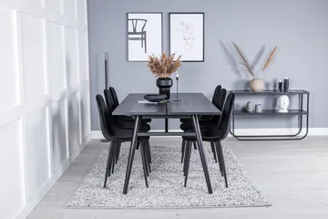 Sleek uttrekkbart spisebord 195 cm med 6 Polar spisestoler - Møbler - Bord - Spisegrupper