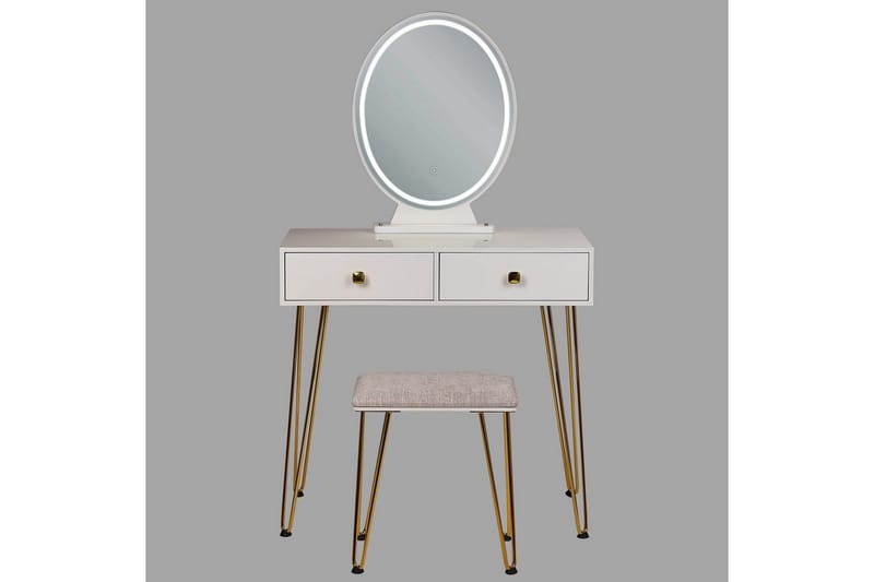 Sminkbord Caen - Møbler - Bord - Sminkebord & toalettbord - Sminkebord med speil