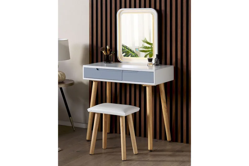 Sminkbord Dieppe - Møbler - Bord - Sminkebord & toalettbord - Sminkebord med speil