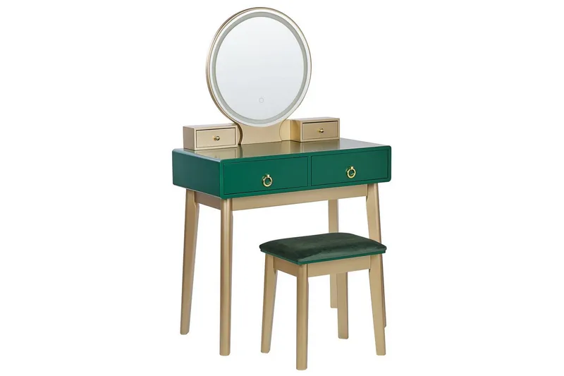 Sminkbord Fedry Grønn, gull, Grønn, gull
