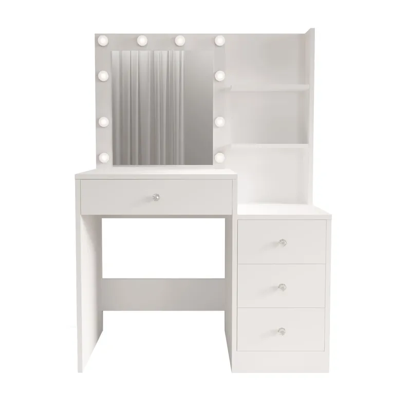 Sminkebord Hanah Home Monelle (69,4 x 135 x 40 cm) Hvit, Hvit