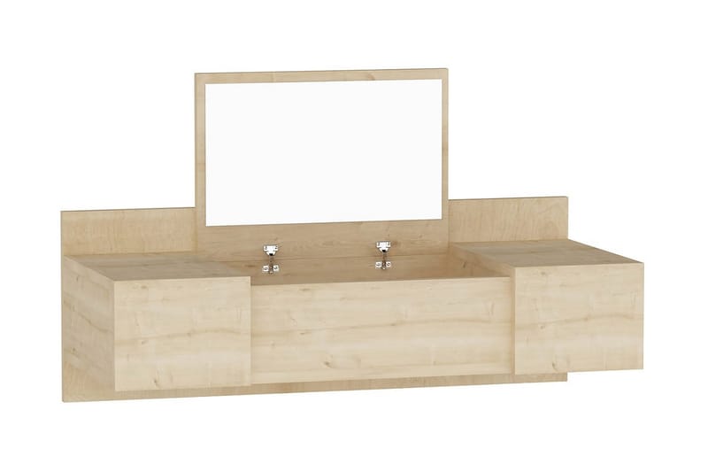 Andifli Sminkbord 100 cm - Blå/Natur - Sminkebord med speil - Sminkebord & toalettbord