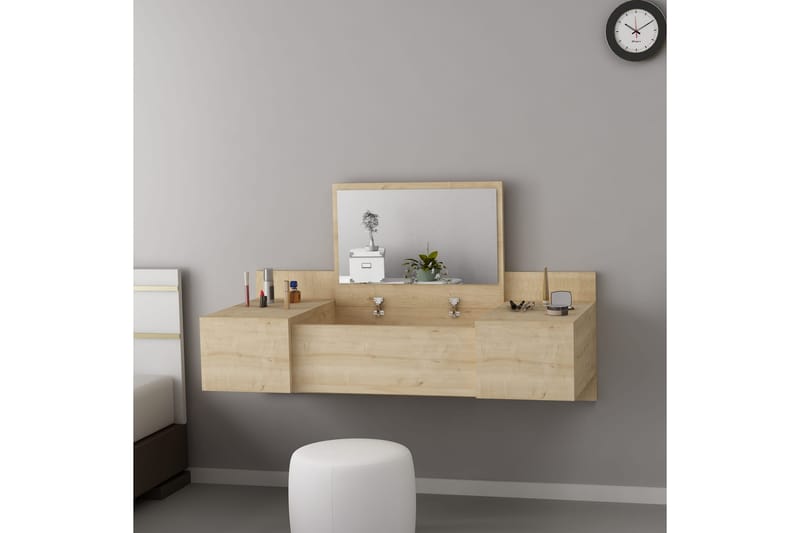 Andifli Sminkbord 100 cm - Blå/Natur - Møbler - Bord - Sminkebord & toalettbord - Sminkebord med speil
