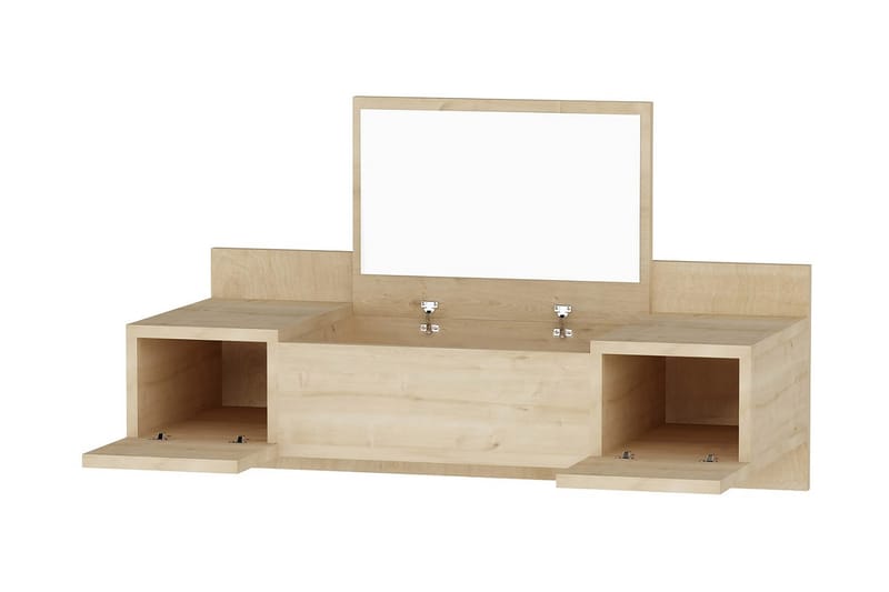 Andifli Sminkbord 100 cm - Blå/Natur - Sminkebord med speil - Sminkebord & toalettbord